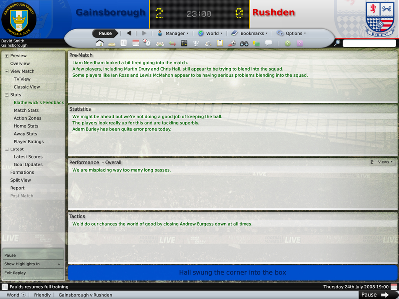 Illustration for article titled Football Manager 2009 PSP & Mac Screens